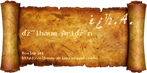 Ölbaum Arián névjegykártya